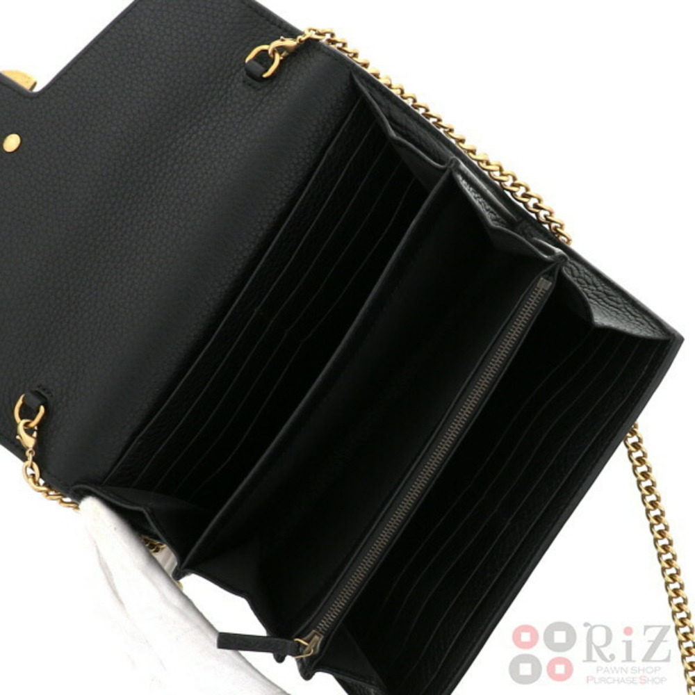 GUCCI GG Marmont Chain Wallet Long coin purse GG MARMONT Black - Picture 6 of 6